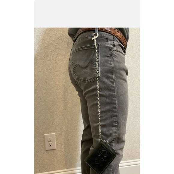 Brown Leather Wallet with Chain - Picture 10 of 13